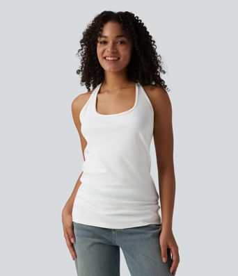 U-Neck Y-back Casual Pima Cotton Tank Top