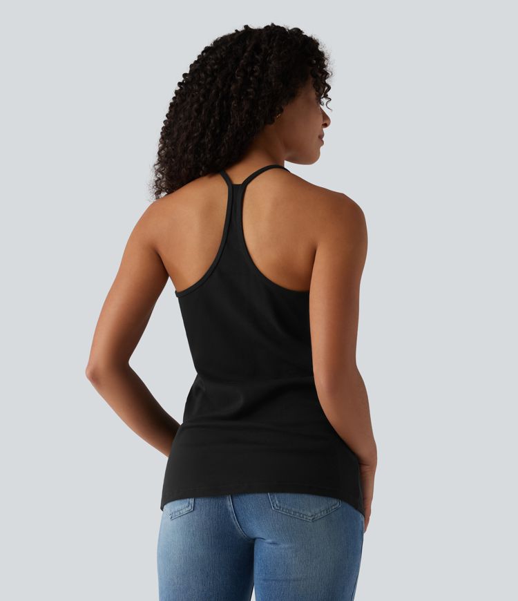 U-Neck Y-back Casual Pima Cotton Tank Top