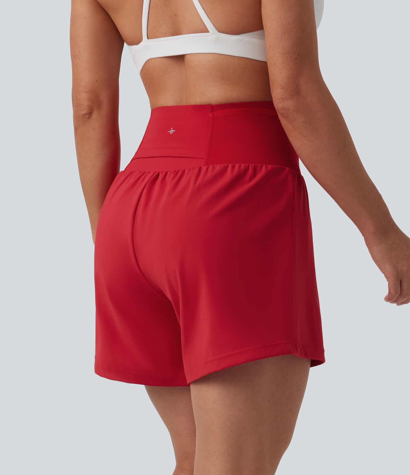 Short yoga 2-en-1 SoftlyZero™ aérien gainant taille haute toucher frais avec poches