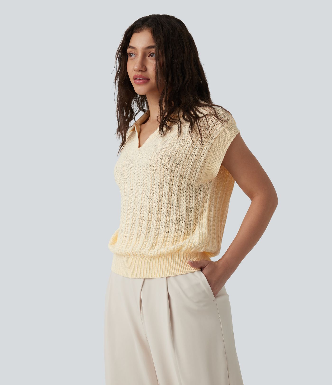 Pull polo de travail à manchesons