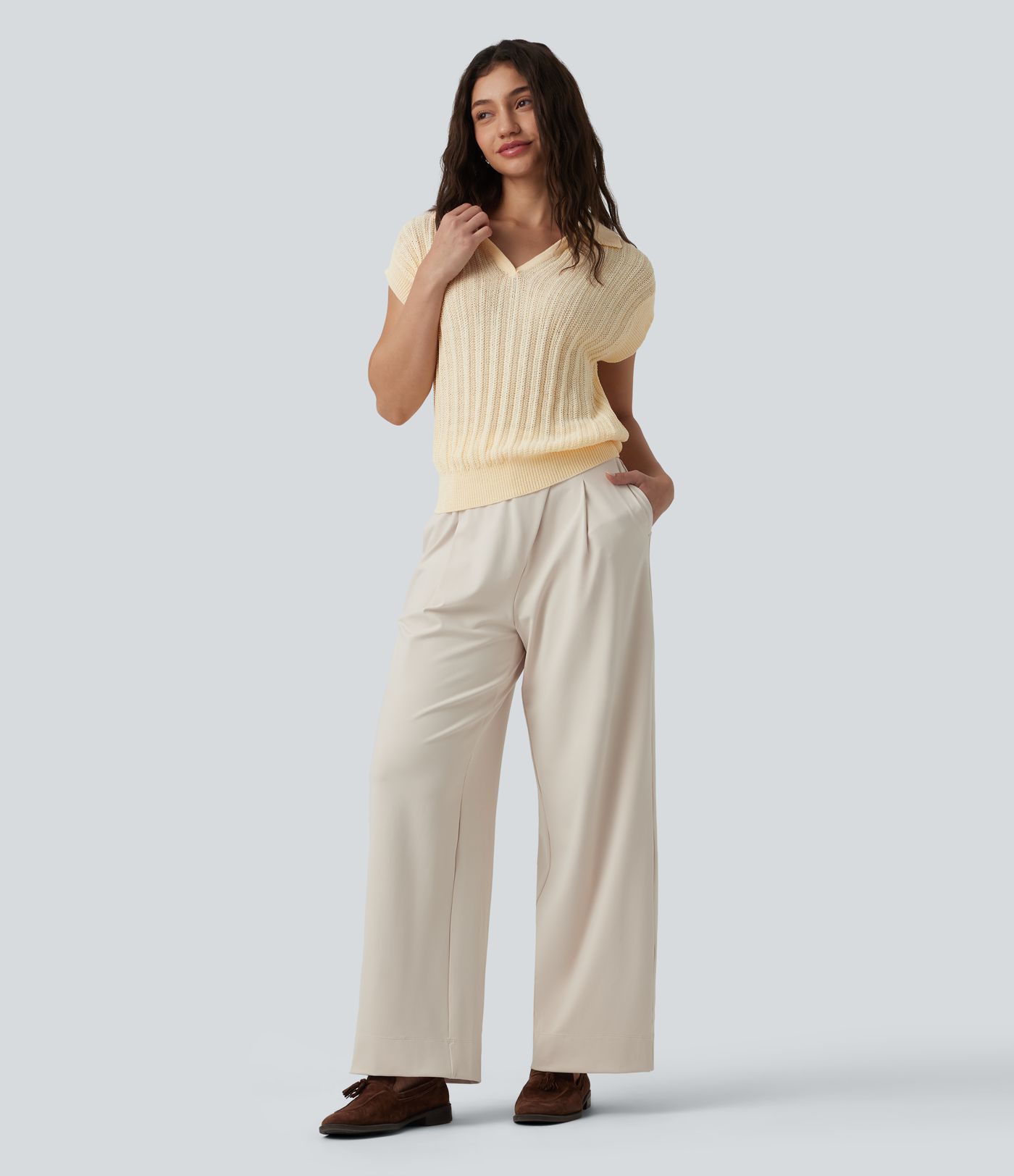 Pull polo de travail à manchesons