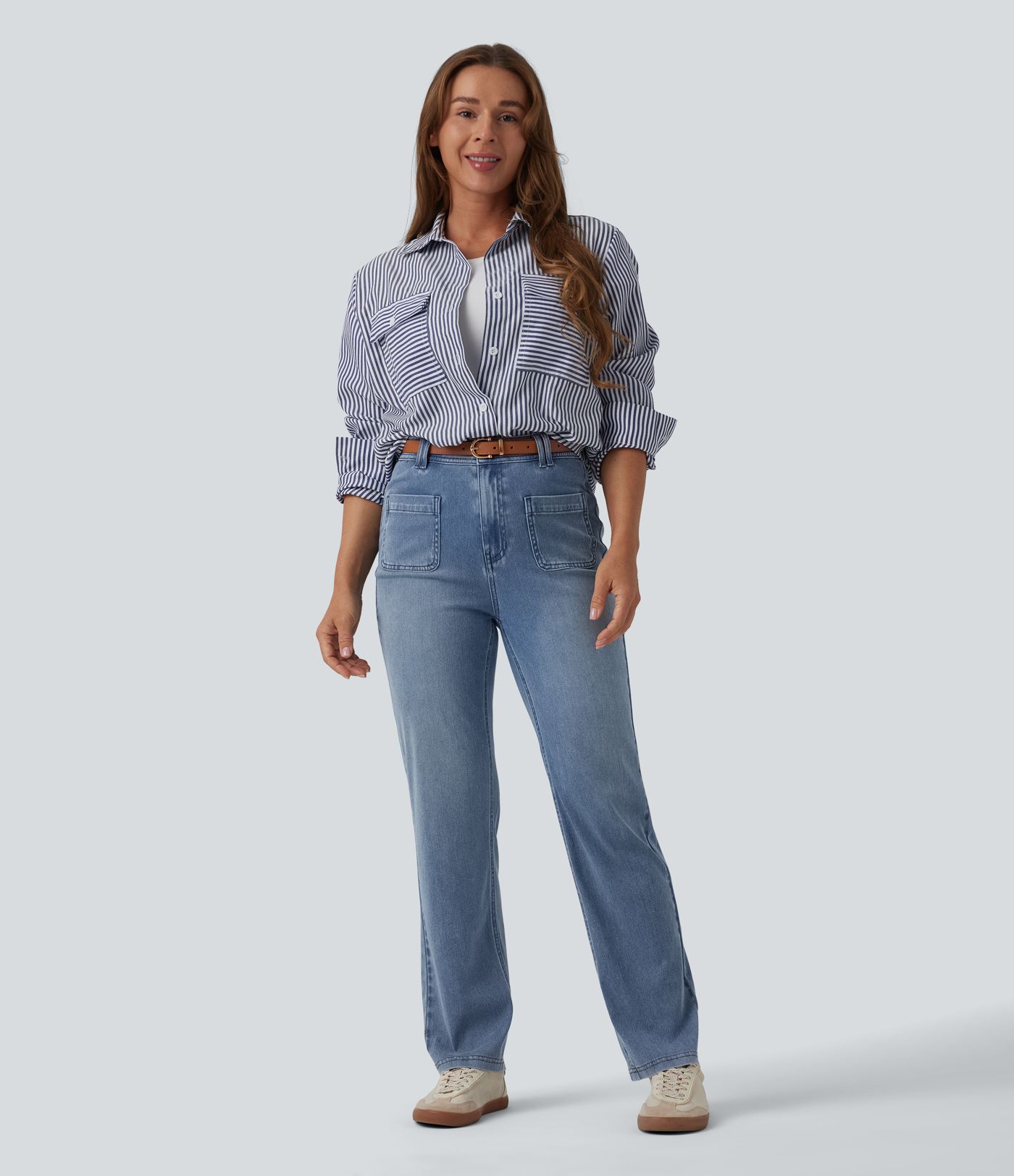 Halara Flex™ High Waisted Casual Bootcut Jeans with Pockets