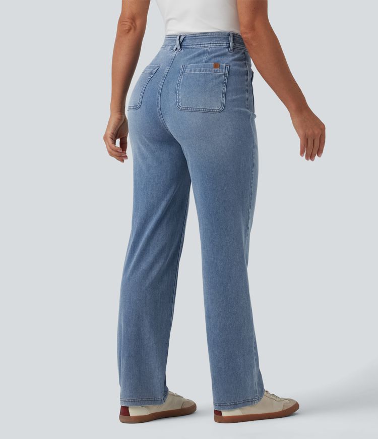 Halara Flex™ High Waisted Casual Bootcut Jeans with Pockets