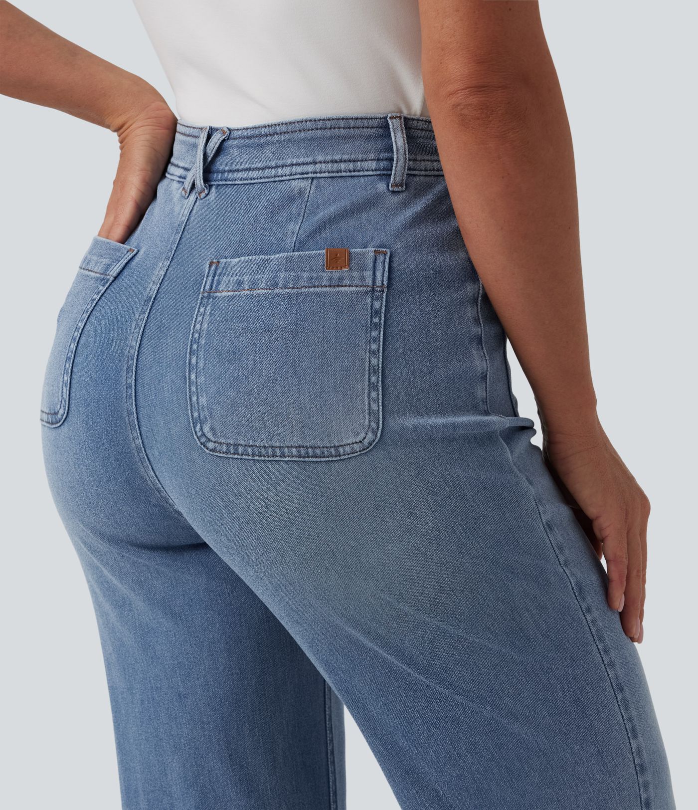 Halara Flex™ High Waisted Casual Bootcut Jeans with Pockets