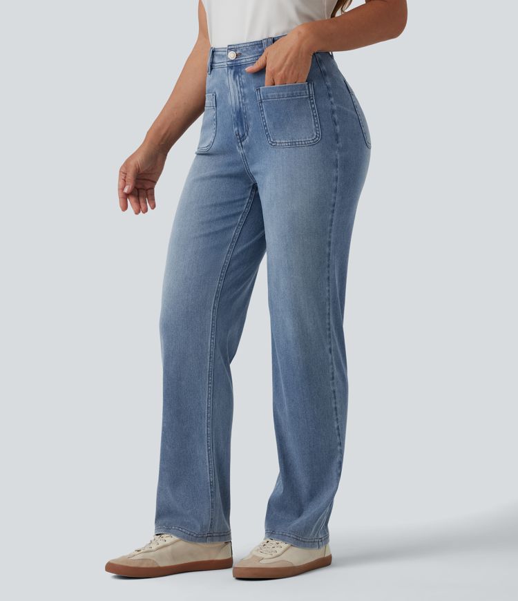 Halara Flex™ High Waisted Casual Bootcut Jeans with Pockets