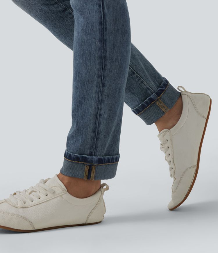 Halara Flex™ High Waisted Rolled Hem Casual Slim Jeans with Pockets