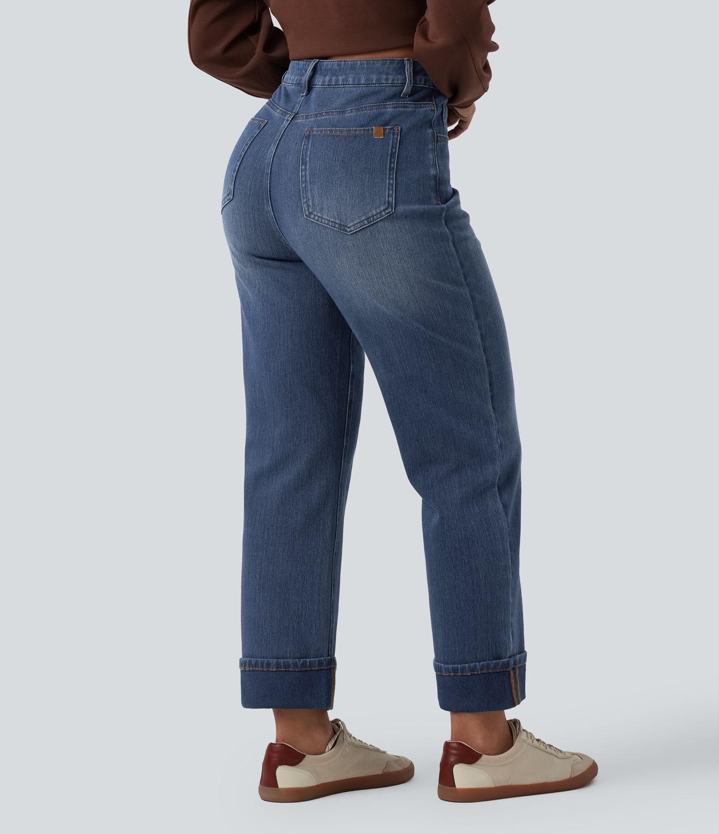 Halara Flex™ High Waisted Straight Leg Casual Jeans with Pockets