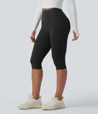 Halara UltraSculpt™ High Waisted Butt Lifting Tummy Control Pedal Pushers Shaping Training Leggings with Pockets