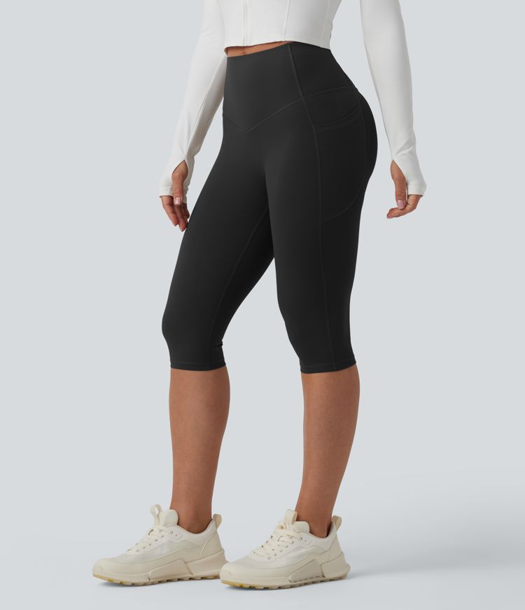 Halara UltraSculpt™ High Waisted Butt Lifting Tummy Control Pedal Pushers Shaping Training Leggings with Pockets