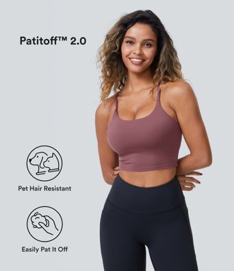 Patitoff™ 2.0 Pet Hair Resistant Padded Cropped Yoga Cami