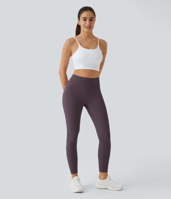 SoftlyZero™ High Waisted Double Pockets Plain Leggings-UPF50+