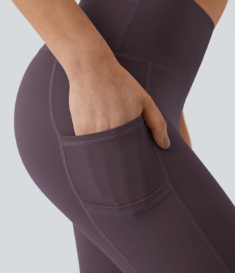 SoftlyZero™ High Waisted Double Pockets Plain Leggings-UPF50+