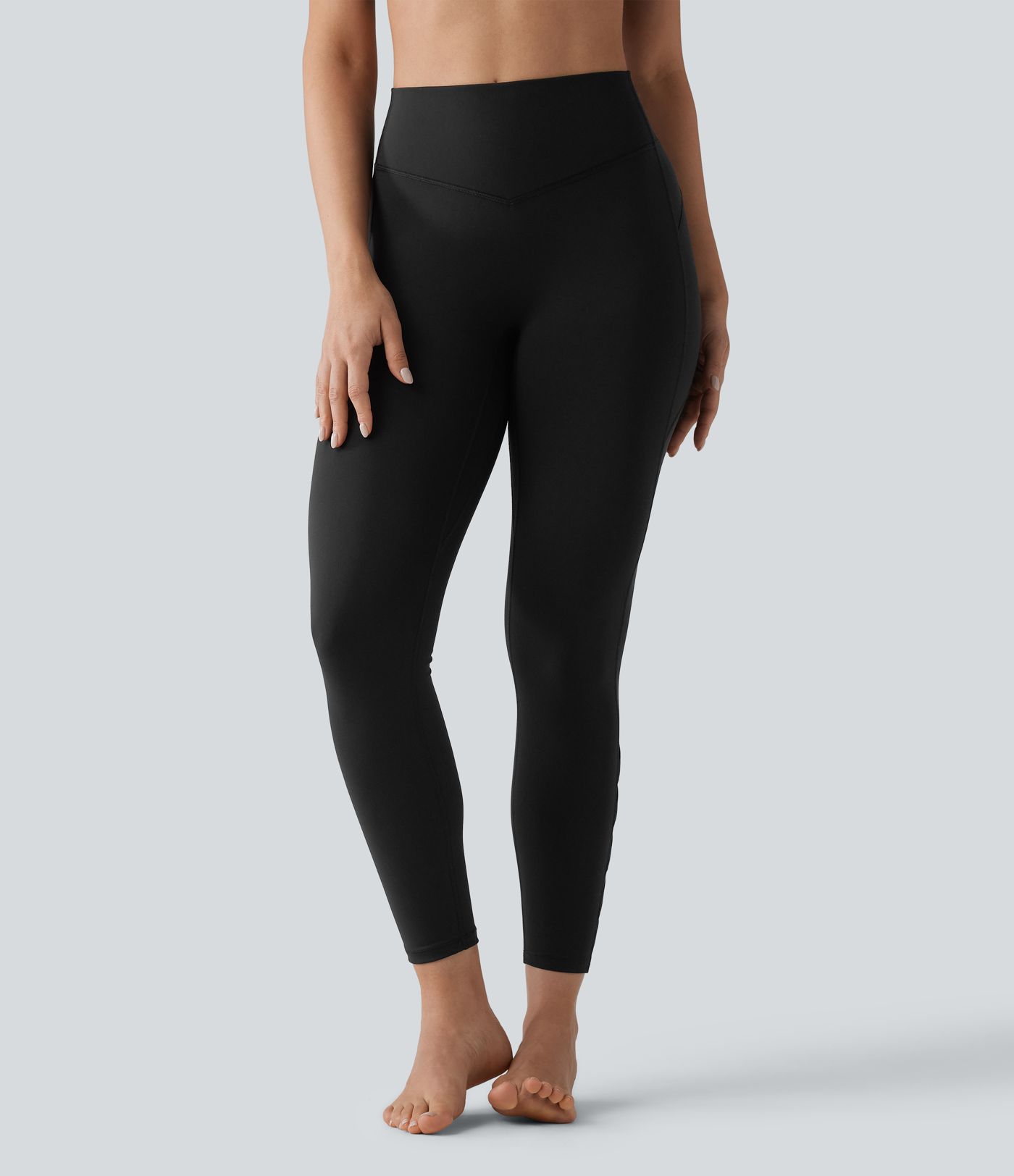 Halara UltraSculpt™ High Waisted Tummy Control Contrast Mesh Yoga 7/8 Leggings with Pocket