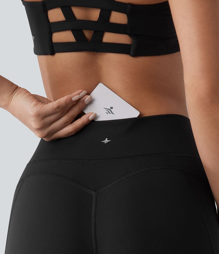 Halara UltraSculpt™ High Waisted Tummy Control Contrast Mesh Yoga 7/8 Leggings with Pocket