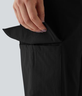 Mid Rise Drawstring Pocket Casual Cargo Joggers