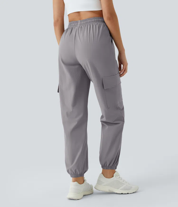 Joggers cargo bolsillo lateral cordón tiro medio