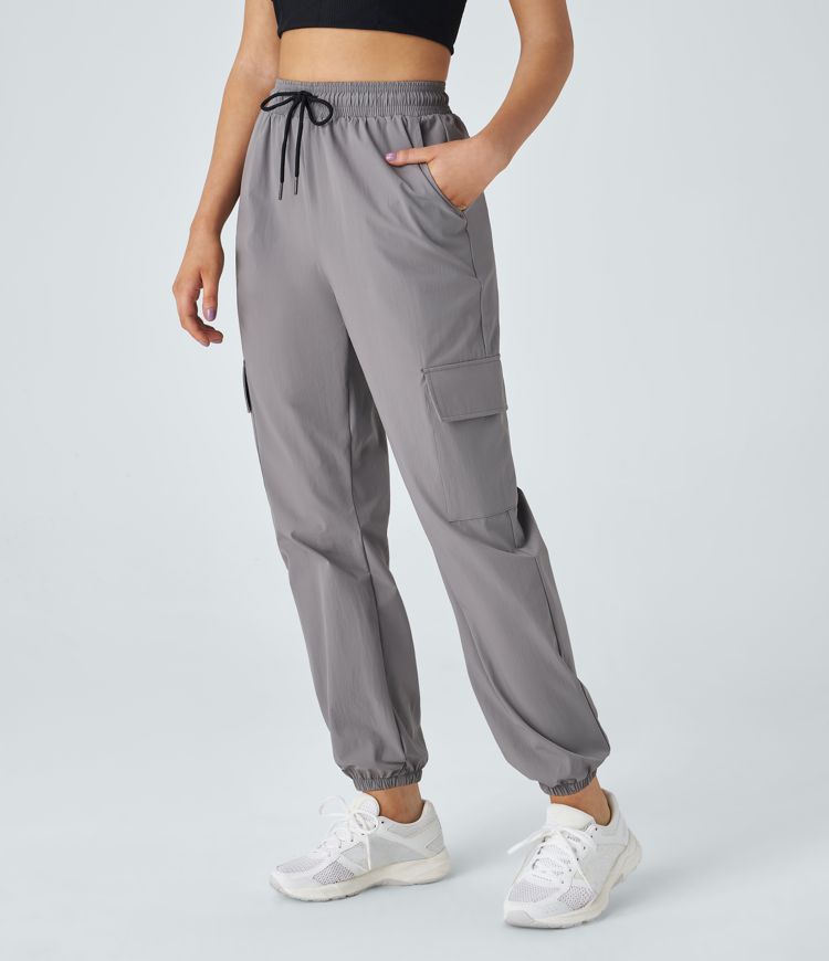 Joggers cargo bolsillo lateral cordón tiro medio