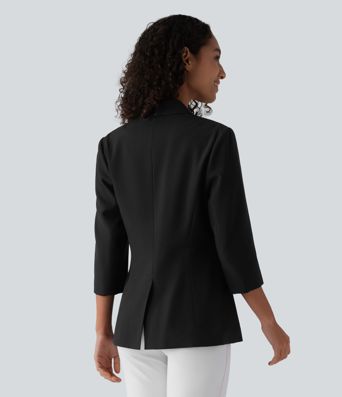 Blazer de travail col châle manches 3/4 avec poches