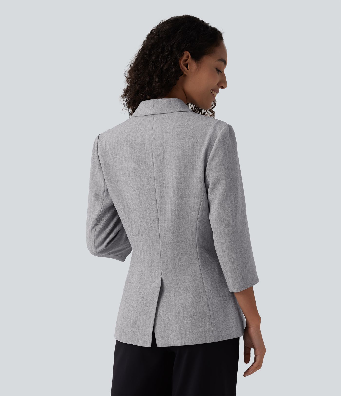 Blazer de travail col châle manches 3/4 avec poches