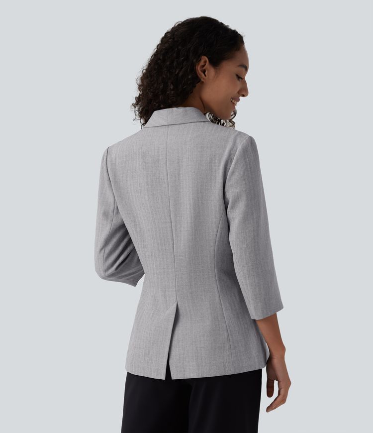 Blazer de travail col châle manches 3/4 avec poches