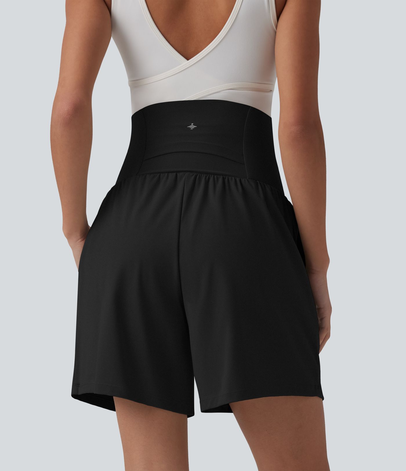 Softlyzero™ Airy Super High Waisted 2-in-1 Cool Touch Yoga Maternity Shorts 7'' with Pockets