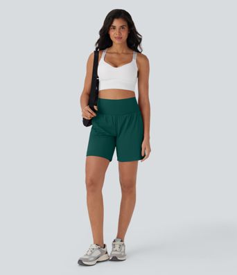 Softlyzero™ Airy Super High Waisted 2-in-1  Yoga Shorts 7" with Pockets