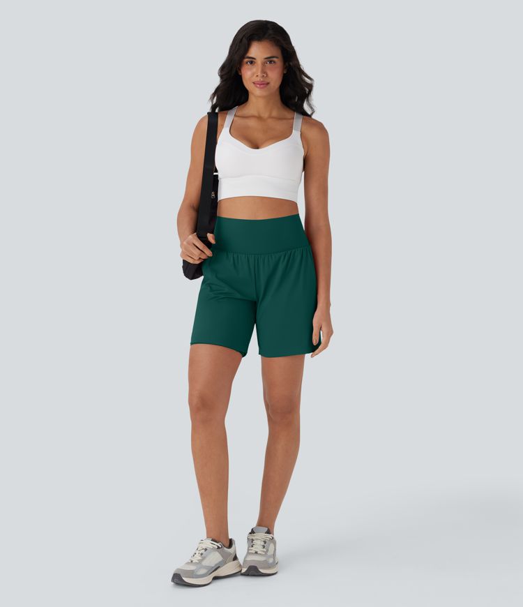 Softlyzero™ Airy Super High Waisted 2-in-1  Yoga Shorts 7" with Pockets