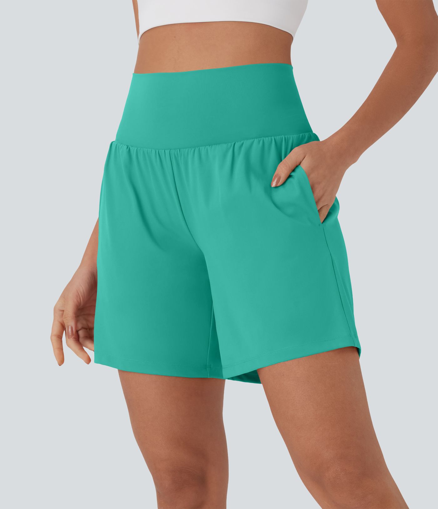 Softlyzero™ Airy Super High Waisted 2-in-1  Yoga Shorts 7" with Pockets
