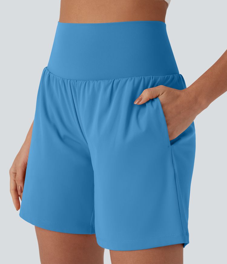 Softlyzero™ Airy Super High Waisted 2-in-1  Yoga Shorts 7" with Pockets