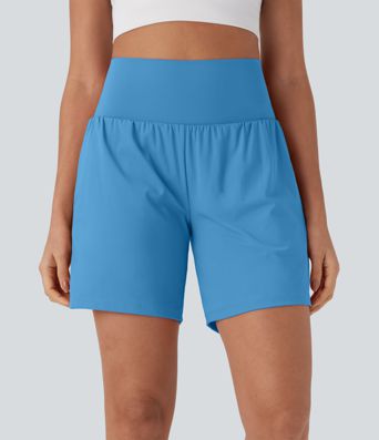 Softlyzero™ Airy Super High Waisted 2-in-1  Yoga Shorts 7" with Pockets