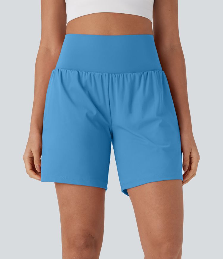 Softlyzero™ Airy Super High Waisted 2-in-1  Yoga Shorts 7" with Pockets