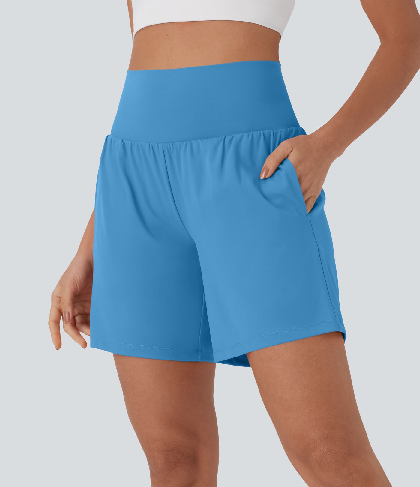 Softlyzero™ Airy Super High Waisted 2-in-1  Yoga Shorts 7" with Pockets