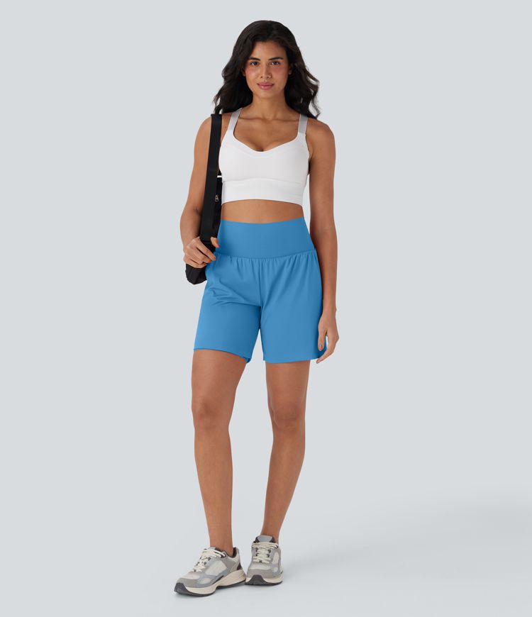 Softlyzero™ Airy Super High Waisted 2-in-1  Yoga Shorts 7" with Pockets