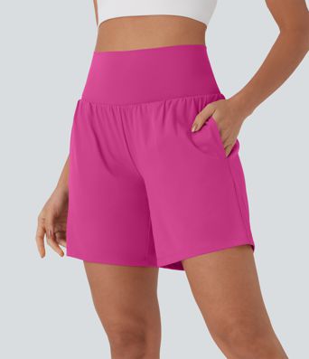 Softlyzero™ Airy Super High Waisted 2-in-1  Yoga Shorts 7" with Pockets