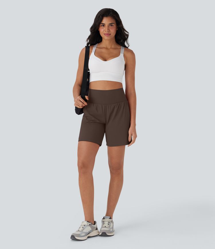 Softlyzero™ Airy Super High Waisted 2-in-1  Yoga Shorts 7" with Pockets