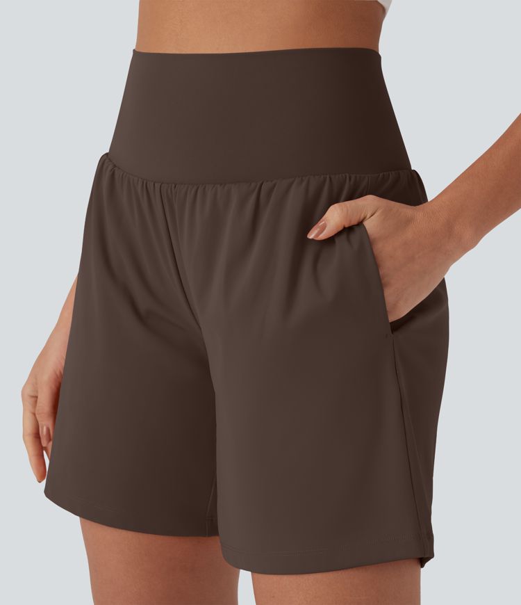 Softlyzero™ Airy Super High Waisted 2-in-1  Yoga Shorts 7" with Pockets