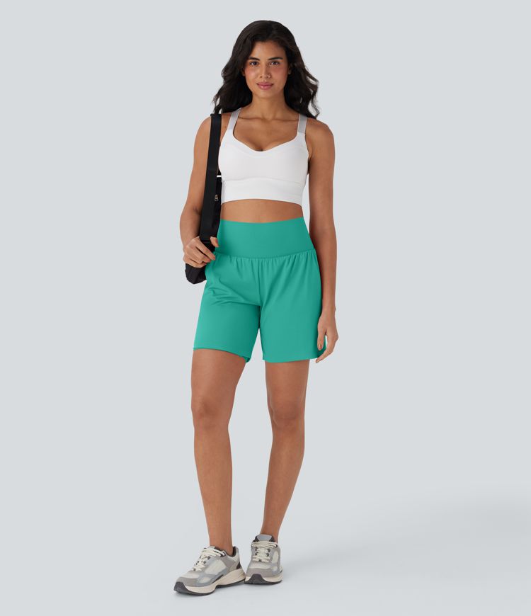 Softlyzero™ Airy Super High Waisted 2-in-1  Yoga Shorts 7" with Pockets