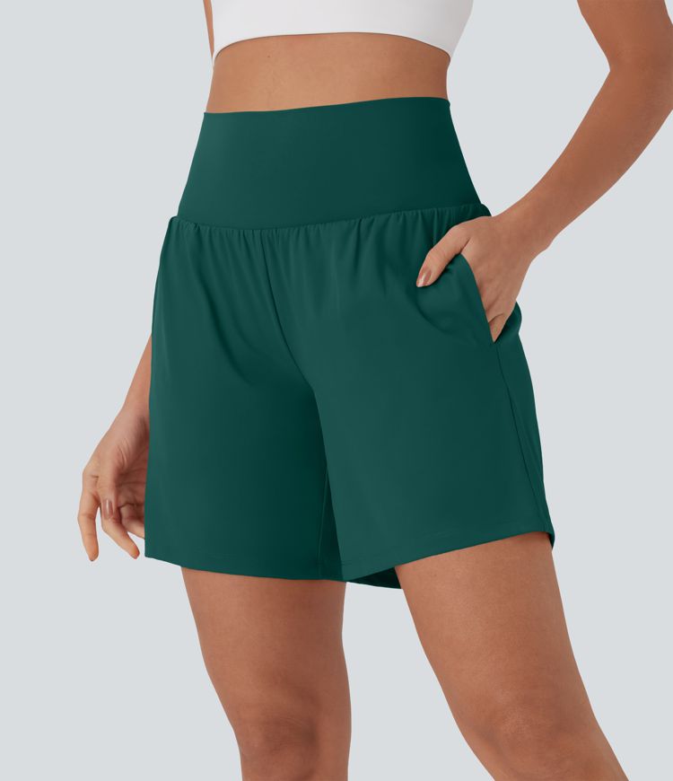 Softlyzero™ Airy Super High Waisted 2-in-1  Yoga Shorts 7" with Pockets