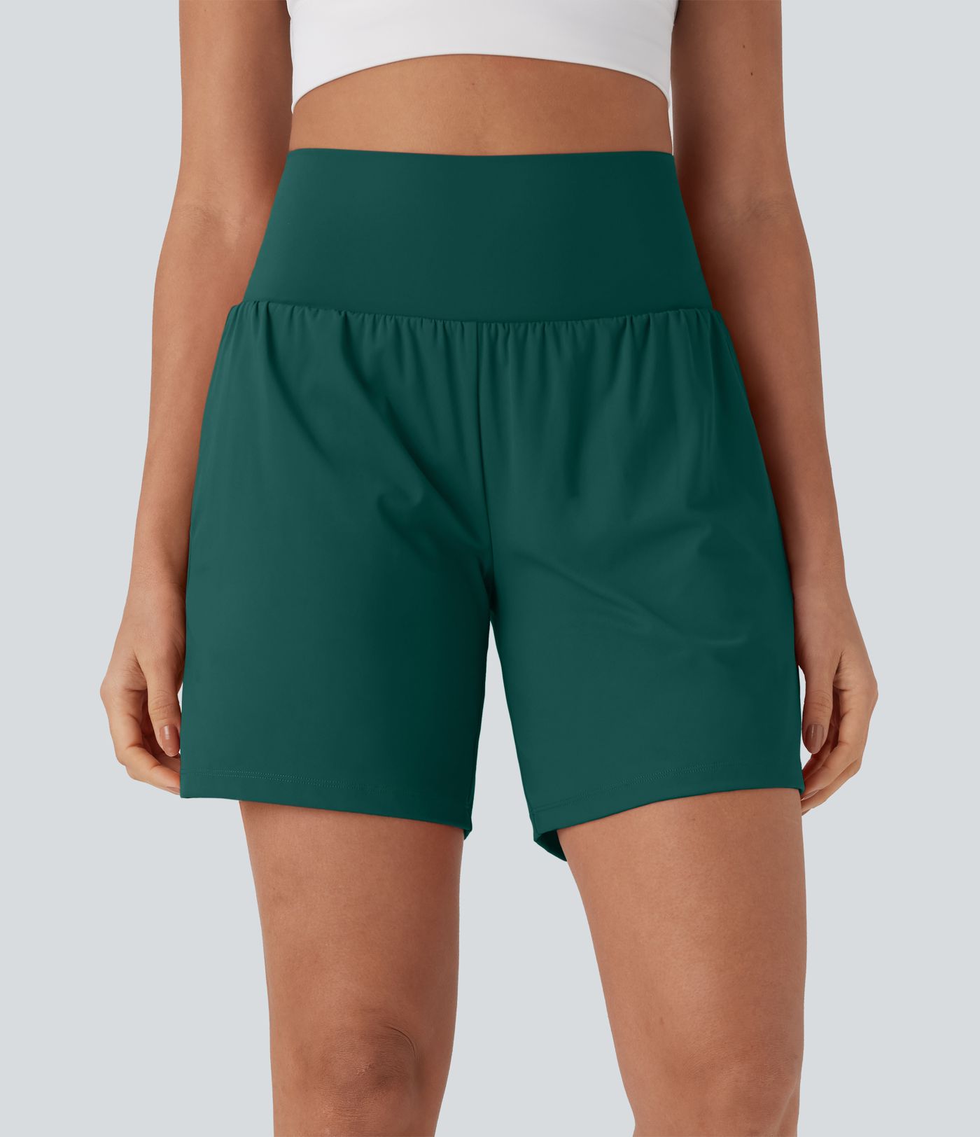 Softlyzero™ Airy Super High Waisted 2-in-1  Yoga Shorts 7" with Pockets