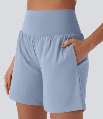 Softlyzero™ Airy Super High Waisted 2-in-1  Yoga Shorts 7" with Pockets