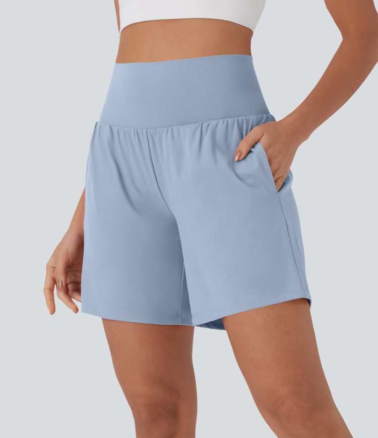 Softlyzero™ Airy Super High Waisted 2-in-1  Yoga Shorts 7" with Pockets