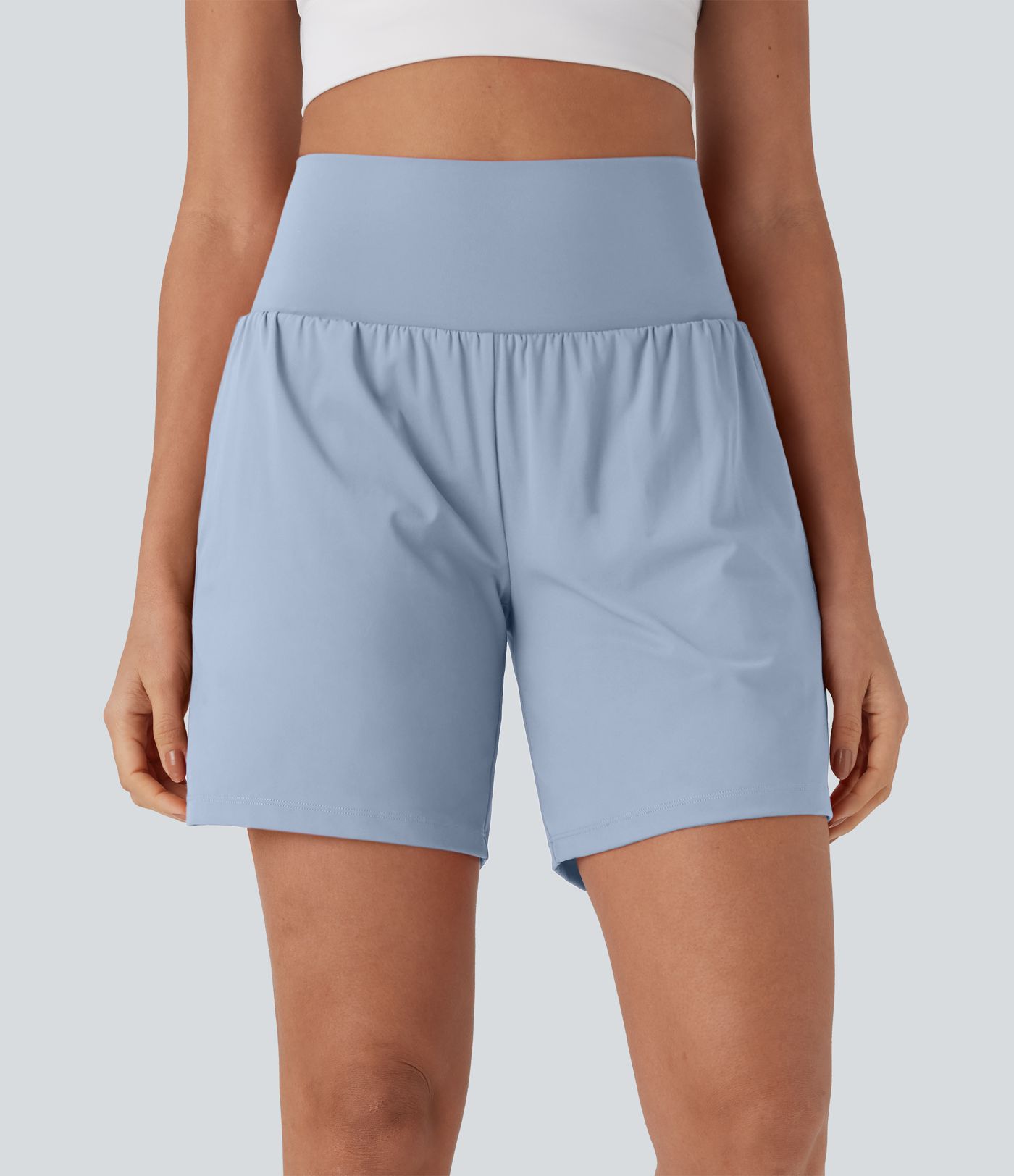 Softlyzero™ Airy Super High Waisted 2-in-1  Yoga Shorts 7" with Pockets
