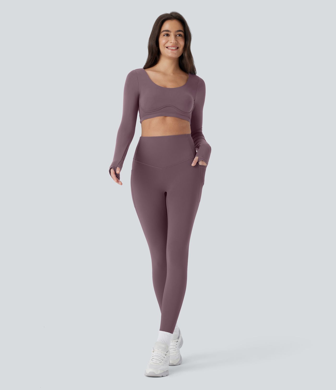 SoftlyZero™ Leggings de Fitness Taille Haute à Contrôle du Ventre avec Poches