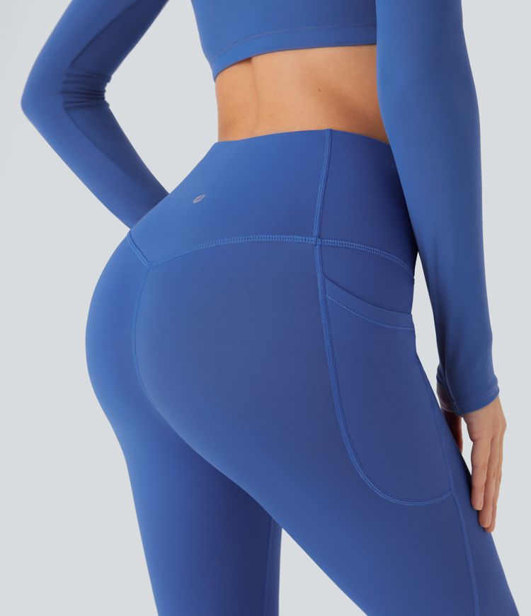 SoftlyZero™ Plush Thermal High Waisted Tummy Control Pocket Workout Leggings
