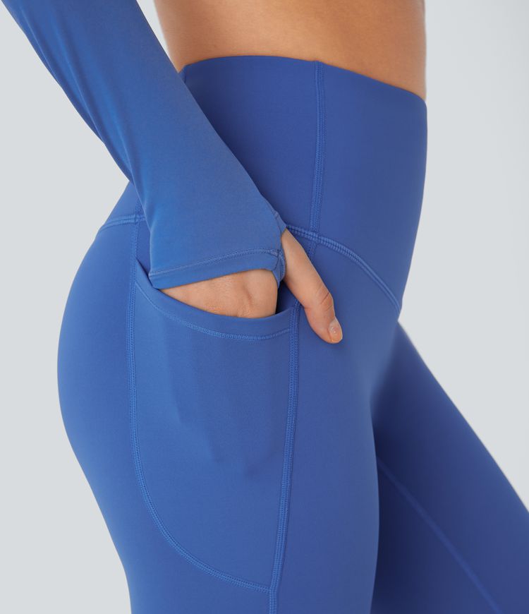 SoftlyZero™ Plush Thermal High Waisted Tummy Control Pocket Workout Leggings