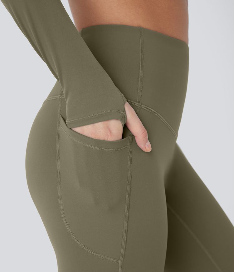 SoftlyZero™ Plush Thermal High Waisted Tummy Control Pocket Women Gym Leggings