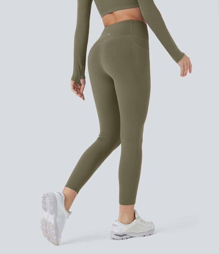 SoftlyZero™ Plush Thermal High Waisted Tummy Control Pocket Women Gym Leggings