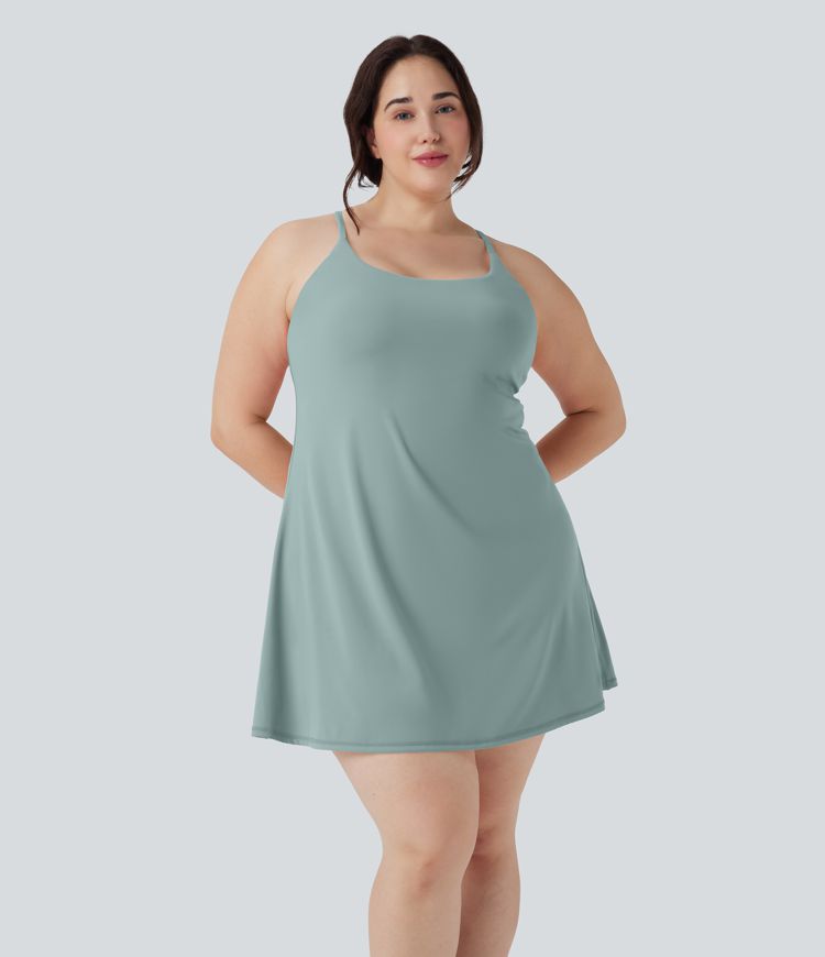 Softlyzero™ Plush Backless Active Plus Size Dress-Longer Length-Easy Peezy Edition