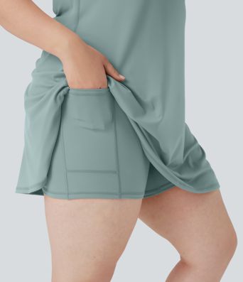 Softlyzero™ Plush Backless Active Plus Size Dress-Longer Length-Easy Peezy Edition