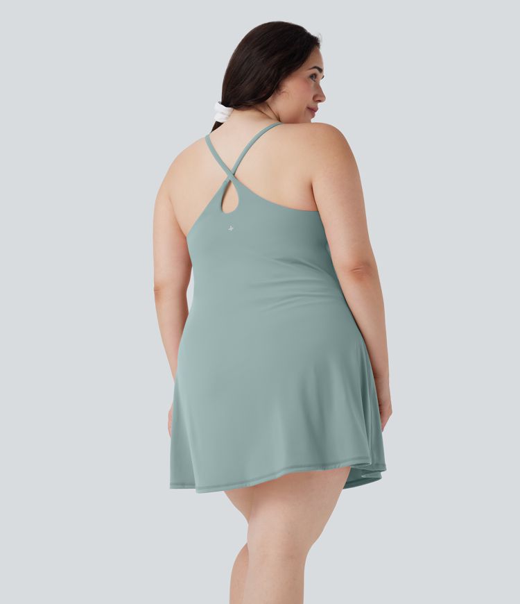Softlyzero™ Plush Backless Active Plus Size Dress-Longer Length-Easy Peezy Edition